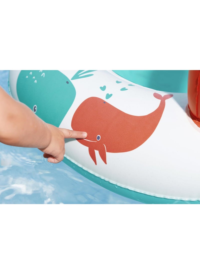 Bestway UV Care Comfort Plush Shaded Baby Boat Sea Animals 84X67cm, Outdoor & Indoor Relaxation & Play, Pool Baby Boats & Rafts, Soft Smooth Comfort Velvet-like Material - Image 5